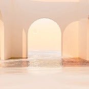Panorama-Tapete Design sunset arch