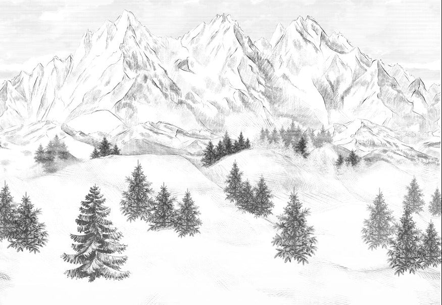 Tapete Berggipfel von Chamonix