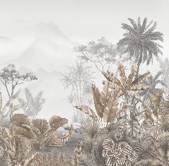 Carta da parati seppia tropicale