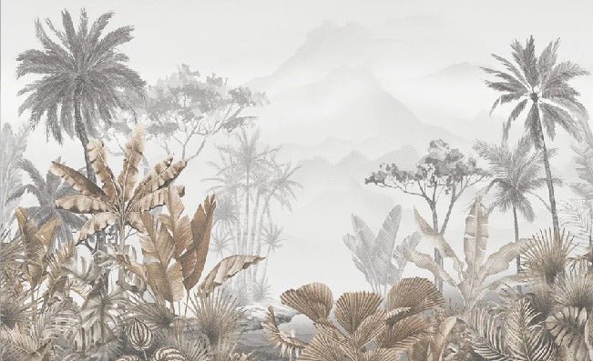 Tropical sepia wallpaper