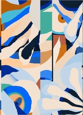 Papier peint abstrait vibrant, XXL, tendance