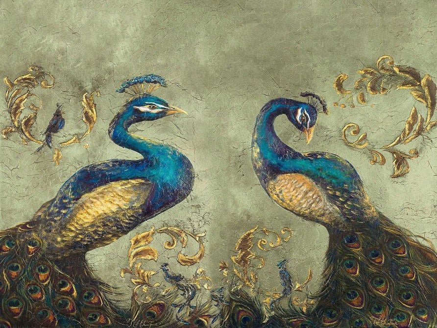 Tapete Vintage Pfau