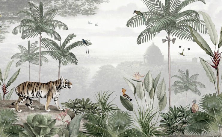 Papier peint jungle des félins, XXL, tendance