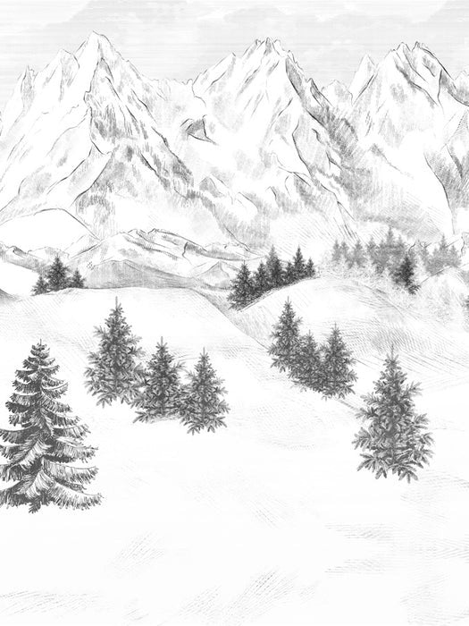 Tapete Berggipfel von Chamonix