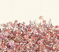 Papier peint fleurs au pinceau