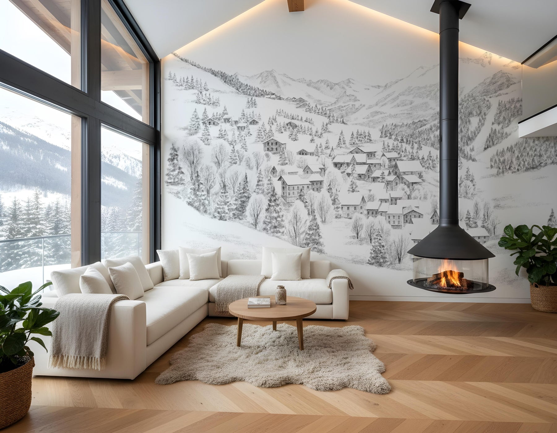 Papier peint montagne Méribel