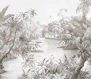 Papier peint panoramique jungle pittoresque, XXL, tendance