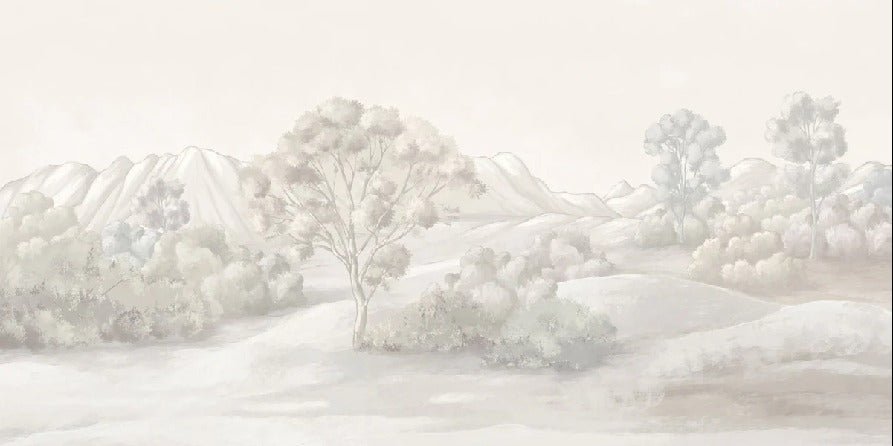 Papier peint paysage poétique sépia, XXL, tendance