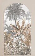 Sepia tropical arches wallpaper