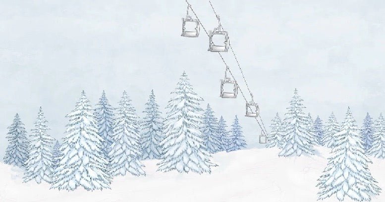 Blue gondola mountain wallpaper