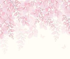 Papel pintado acuarela panorámica en flor