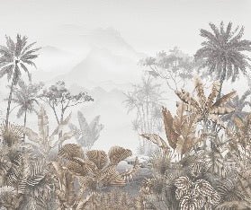 Carta da parati seppia tropicale