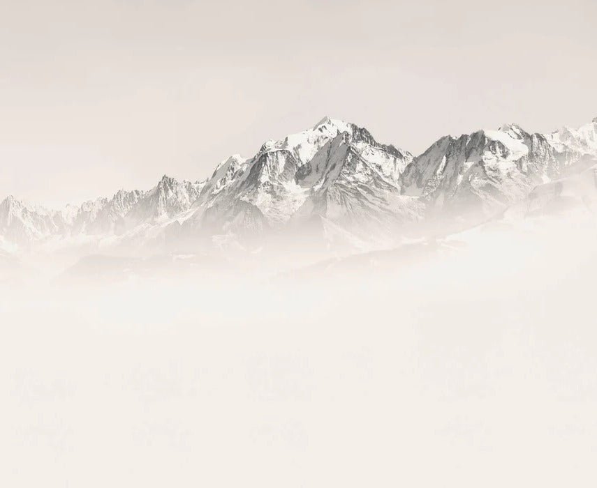 Tapete Mont Blanc im Sepia-Nebel