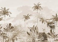 Panorama-Tapete Dschungel Eden Sepia