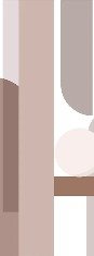 Geometrische Panorama-Tapete terracotta