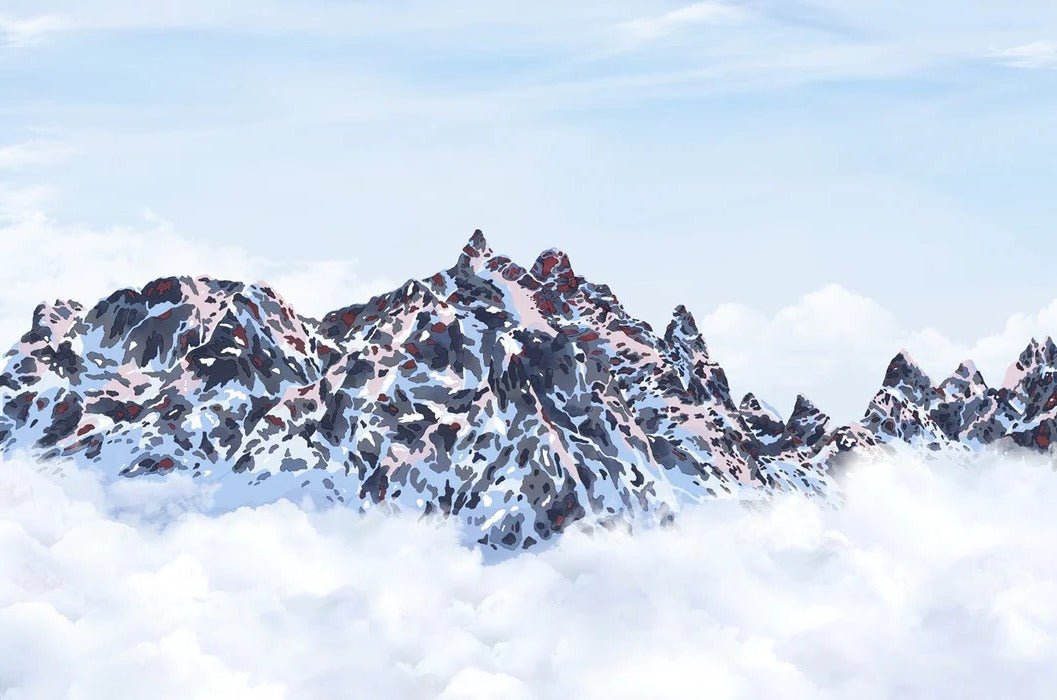 Papier peint Mont Blanc toile des Cimes