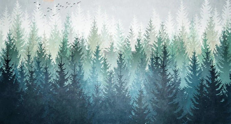 Papel pintado Bosque canadiense abstracto