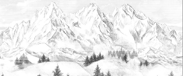 Tapete Berggipfel von Chamonix