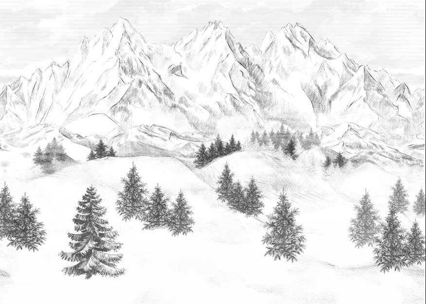 Tapete Berggipfel von Chamonix