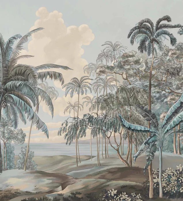 Papier peint paysage Célèbes bleuté, XXL, tendance