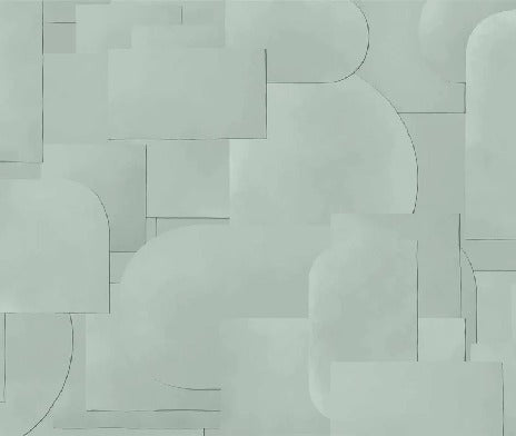 Papier peint panoramique découpé vert, XXL, tendance