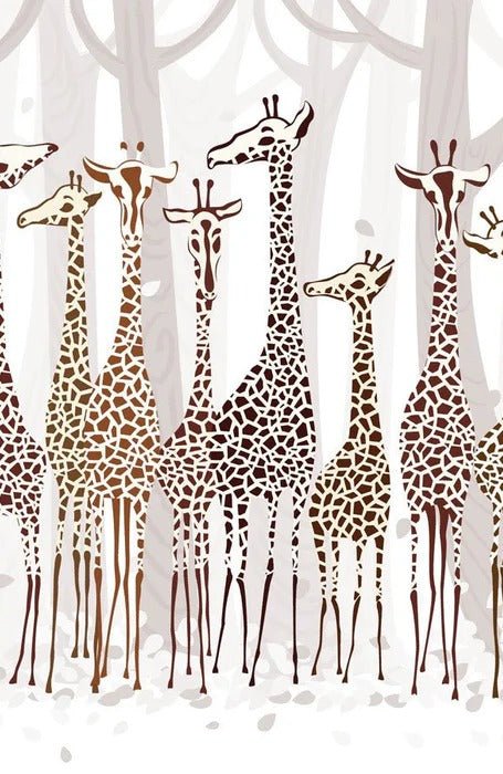 Papier peint Élégantes Girafes