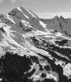 Papier peint montagne noir et blanc les Aravis, XXL, tendance