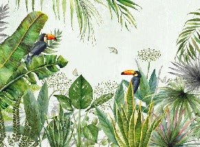 Jungle exotic bird wallpaper