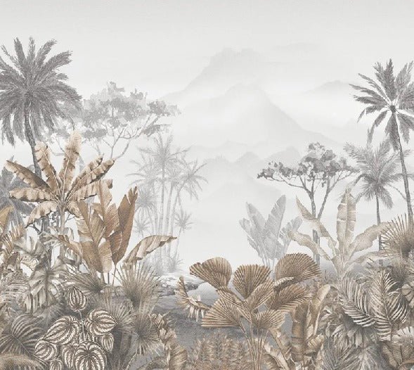 Papier peint tendance tropical sepia
