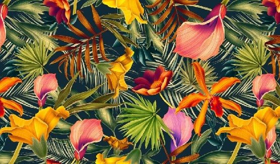 Papier peint panoramique Orange Tropical, XXL, tendance