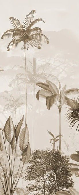 Papier peint panoramique jungle eden sépia, XXL, tendance