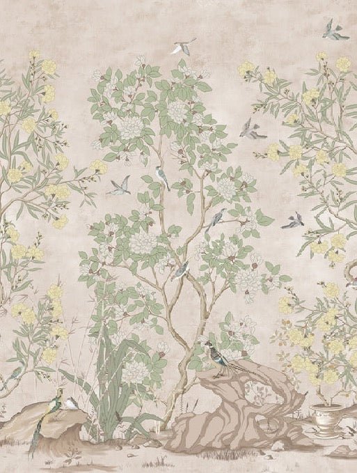 Panorama-Tapete Chinoiserie Garden