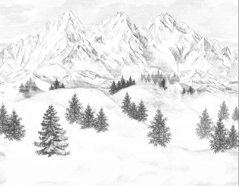 Tapete Berggipfel von Chamonix