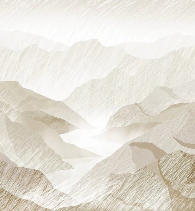 Papel pintado de Ilustración de montaña en sepia