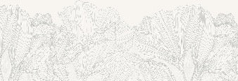 Panoramic wallpaper grey and white waltz of flowers