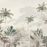 Papier peint panoramique jungle eden vert