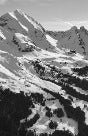 Tapete Berg schwarz und weiß les Aravis