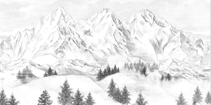 Tapete Berggipfel von Chamonix