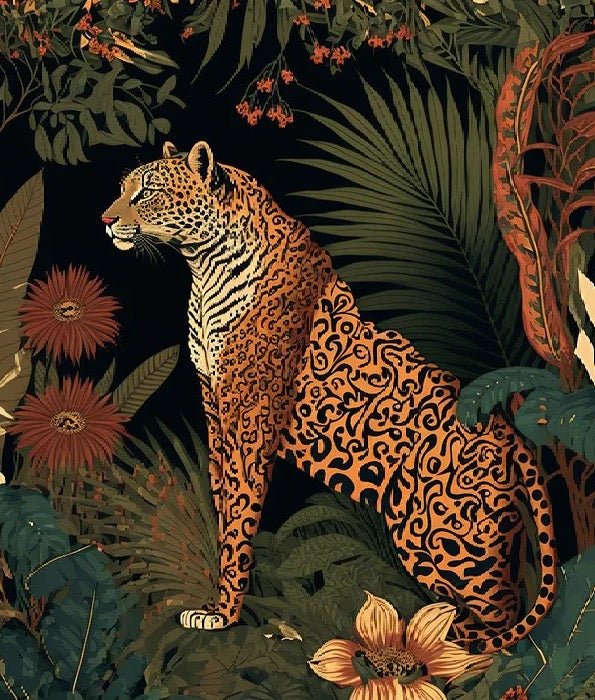 Papier peint exotique tigre, XXL, tendance