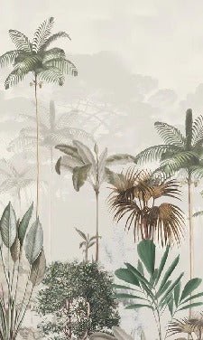 Papier peint panoramique jungle eden vert