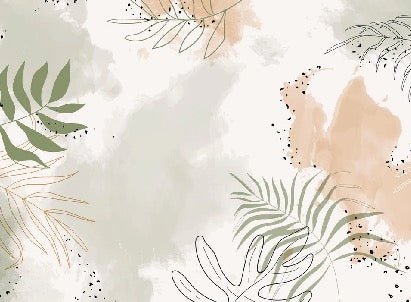 Papier peint panoramique aquarelle végétale
