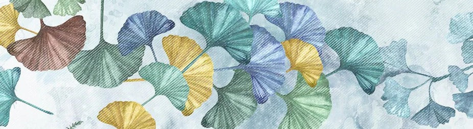 Papier peint panoramique ginkgo biloba japon, XXL, tendance