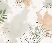 Papier peint panoramique aquarelle végétale
