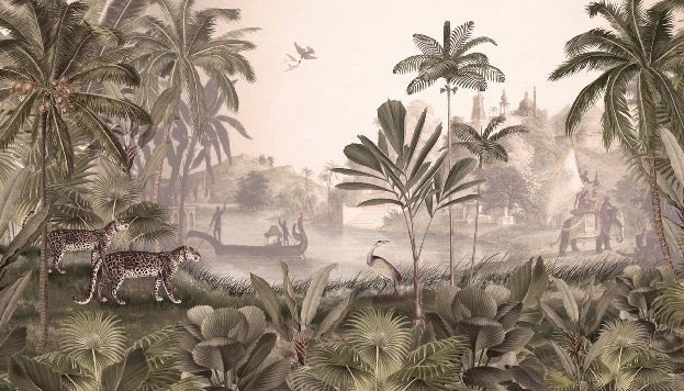 Papier peint jungle haven léopard, XXL, tendance