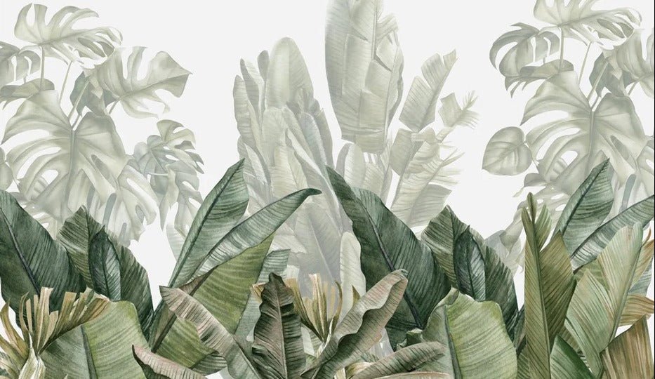 Papel pintado panorámico Plátano verde