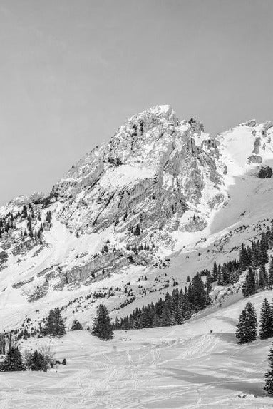 Panoramic alpine chalet wallpaper