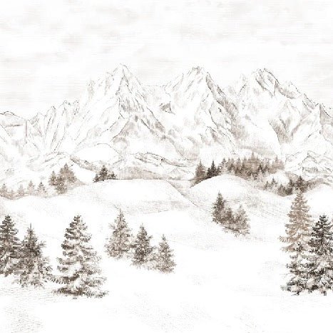 Papier peint montagne massif des Alpes