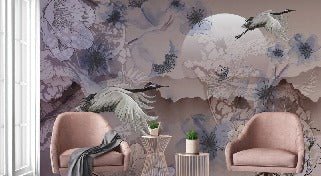 Japanese cranes wallpaper