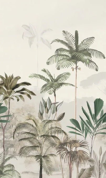 Papier peint panoramique jungle eden vert