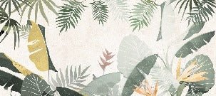 Papier peint sur mesure végétal vert jaune, XXL, tendance